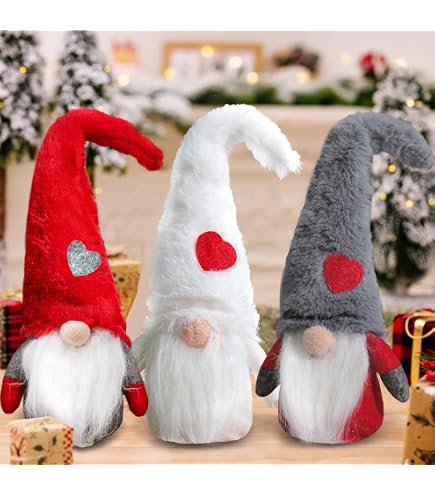 Lot De 2 Nains (Gnomes) D'Automne/Thanksgiving En Peluche - Décorations Suspendables - 16 Cm - 4