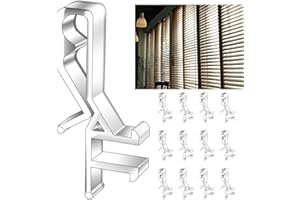 Abvsdu 12 PCS Hidden Channel Valance Clips, 2 Inch Clear Plastic Clips for Horizontal Wood and Mini Blinds, Retainer Holder for Valance With a Groove in The Back
