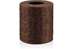 JINZEYOU 200 m/656 ft Papierkordel, Papierdraht Natur, Dekodraht Blumendraht, Bastelschnur, Papier Eisendraht zum Basteln Floristik Hochzeitsstrauß Verpackung Blumengesteck, Braun