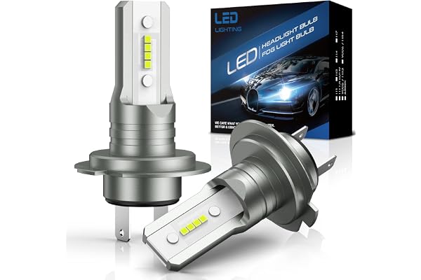 SHINYY Ampoules H7 LED Phare pour Voiture et Moto, 16000LM 6500K Blanc Froid 300% Lumineuses Feux de Croisement Anti Erreur Kit de Conversion, 1:1 Remplace Lampes Halogènes et Xénon, 2 Pièces