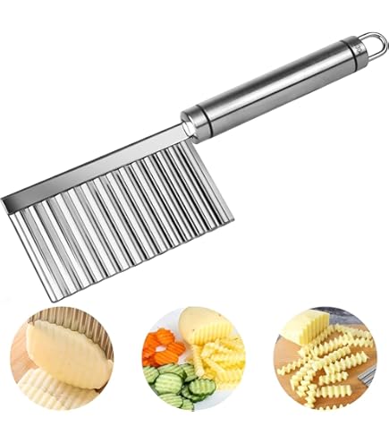 Coltello Ondulato Per Verdure Rpanle - Lama Acciaio Inox Per Patate, Patate Dolci E Frutta | Taglio Facile E Sicuro - Foto 14
