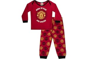 MANCHESTER UNITED F.C. Manchester United Baby Pyjamas Long Boys Kids Official Football Gift