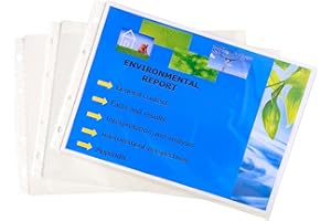 Exacompta 5734E Paquete de 20 Fundas de Plástico PP Estándar para DIN A4, Horizontal, Transparente, Superior