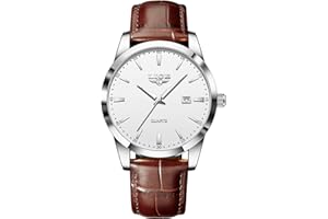 LIGE Orologio Vintage Uomo Elegante Analogico Quarzo Classico Wrist Watches For Men Impermeabile In Vera Pelle Pointer Luminoso Business Orologio Da Polso Uomo Con Data