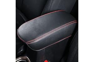 SXCY Compatible para Jeep Renegade 2015-2022 Fundas Reposabrazos, Coche Consola Central Reposabrazos Cubierta, Apoyabrazos Protección de Cuero, Renegade 2022 Accesorios (Rojo)