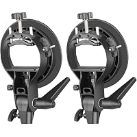 NEEWER Support de Type S avec Support Bowens pour Flash Speedlite à Tête Carrée Ronde Compatible