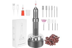 CHEFYUPER Electric Nail Files,20000RPM Nail Drill Kit,Cordless Nail Drill,Adjustable Speeds for Acrylic Gel Nails Care Kit Gifts for Women