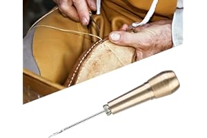 DAUERHAFT Aiguilles à coudre en cuivre , 3 aiguilles à coudre , Kit d'outils de réparation de chaussures en cuir , pour la couture et la réparation de sacs de chaussures en cuir