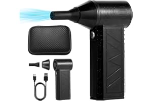 Zenbanzer Compressed Air Duster,150000RPM Super Power Cordless Air Duster,3-Gear Adjustable car Cleaning kit,Fast Charging Mini Blower Compressed air Cleaner for pc Keyboard, House, Outdoor and Car
