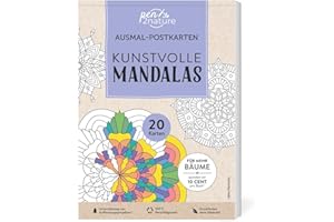 Ausmal-Postkarten Kunstvolle Mandalas | 20 Karten: Mit traumhaften Motiven zum Ausmalen und Verschenken | 100% Recyclingpapier (pen2nature books)