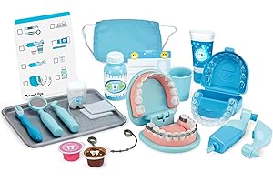 Melissa & Doug Kit de dentiste Super Smile pour enfants, Jeu de rôle, Jouets de dentiste pour enfants, Jouets éducatifs, Cadeau pour filles et garçons de 3 4 5 6 7 ans