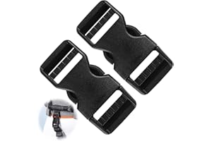 Smomend 2 Pezzi Fibbie a Scatto Doppie per Cinghie, Alta Resistenza Ricambi Chiusura Zaini, Adatte per Cinghie da 20-25 mm, Fibbia Plastica per Zaino, Cintura e Accessori, Chiusura a Scatto Sicura