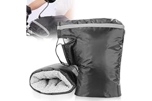 AUIRSHIKY Lenker Handshuhe Universal Warm Lenkerstulpen Motorrad Lenkerhandschuhe Wasserdicht Winddicht Handschuhe Winter Warme Schutzhandschuh Lenker Thermo Handschuhe Winter Warme Schutzhandschuh Schwarz