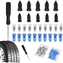 Kit Réparation Pneu Kit De Réparation Pneu 100 Pièces RICHUNIE – 3 Tailles, Avec Tournevis, Pour Voiture Et Moto Kit Réparation Pneu Kit De Réparation Pneu 100 Pièces RICHUNIE – 3 Tailles, Avec Tournevis, Pour Voiture Et Moto