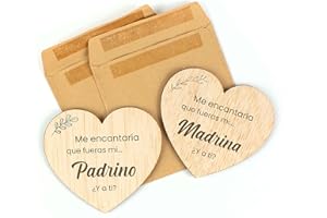 CONTRAXT Set Quieres ser mi Padrino Quieres ser mi Madrina Detalle idea originales Peticion bautizo bebe boda