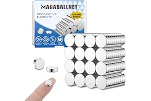 MAGABALLNET 100 pcs calamite potenti, magneti neodimio 8 * 3mm, calamite piccole rotonde in terre rare, magneti frigorifero, magneti per lavagne bianche, magneti piatti
