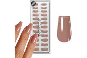 ‎DOONAILS DOONAILS Soft Gel Press On Nails 30er Set Espresso Coffin Form Nude Nägel zum Aufkleben Full Cover in Salonqualität Fake nails soft gel Medium Natürliches & angenehmes Tragegefühl