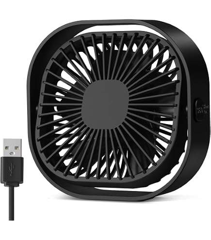 Ventilateur USB De Bureau Portable 3 Vitesses - Mini Ventilateur 360° Rotation Silencieux