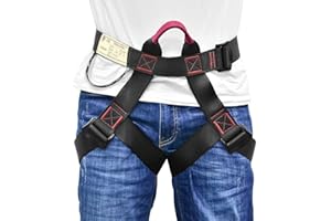 Ailiver Harnais d'escalade,Baudrier Escalade Harnais,Ceintures de sécurité pour alpinisme Haut Niveau Rescue Spéléologie Pour femmes, hommes et enfants