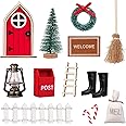 Wichteltür Set Mit 30 Zubehör - Magische Weihnachtsdekoration Für Kinder