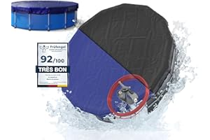 Planenfux® Bache Piscine Ronde pour Ø 396 cm (Ø 366-396 cm) | Bâche de Piscine Ronde été et Hiver en polyéthylène 200g/m² | Bache de Protection résistante au Chlore & aux UV | Ø 460 cm
