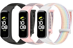 TumpCez Solo Loop Nylon Strap Only Compatible with Samsung Galaxy Fit 2 Strap for Women Men, Adjustable Sports Replacement Wristband for Galaxy Fit 2