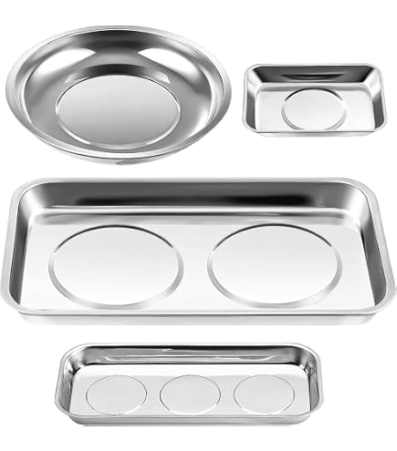 Set De 3 Plateaux Magnétiques Pliable - Organisation Atelier Pour Vis, Écrous Et Petites Pièces