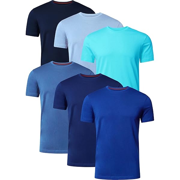 FM London Herren T-Shirts 5er Pack - Bequeme Basic Shirts In Verschiedenen Farben