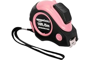 Amazon Basics Tape Measure - 4.8 m, Pink