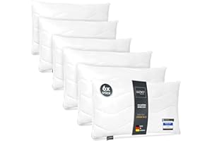 LILENO HOME Poduszka pod głowę 40 x 60 cm [zestaw 6 sztuk] jako wypełnienie – łóżko lub poduszka dekoracyjna z zamkiem błyskawicznym do dopasowania – nadaje się do prania w temperaturze do 95° –