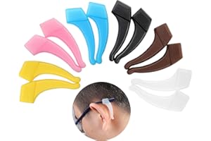 EWINEVER 6 Pairs Comfortable Silicone Anti-Slip Holder For Glasses Accessories Ear Hook Eyeglass Temple Tip Sports