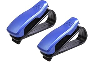 Gemini_mall® 2 Pcs Car Glasses Holder Sunglasses Clip Sun Visor Clip Car Ticket Card Clip Holder Auto Vehicle Accessories (Blue)