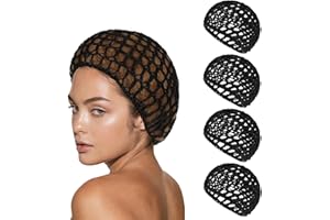 XINJODUZ Szydełkowana siatka do włos, owijania włosów, spania, czapka do spania dla kobiet, miękka, wielokrotnego użytku