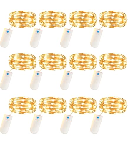 30 LED Lichterkette 3 Meter, Batteriebetrieben, Silberner Draht, Warmweiß – Für Deko Innen & Außen (IP65)