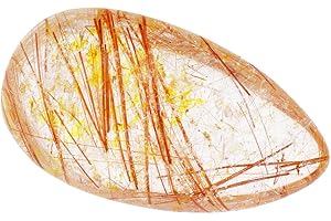 FENTEER Pendente Di Cristallo Di Quarzo Rutilato Oro Naturale Per Gioielli Ciondolo Fai Da Te Fare Regalo Creativo