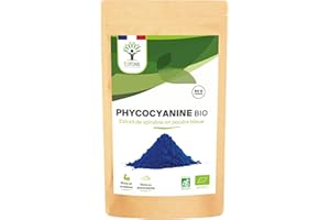 BIOPTIMAL NUTRITION NATURELLE Spiruline Bleue Bio - Bioptimal - En Poudre - 30% Phycocyanine Blue 80% Protéines - Colorant Alimentaire Bleu Intense - Cuisine Recette - Contrôlé et Conditionné en France - Certifié Par Ecocert - 50g
