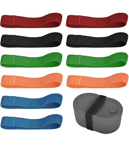 Lot De 5 Boîtes De Rangement Bandes Élastiques Réglables - Accessoires Ceinture Bento Et Fixation