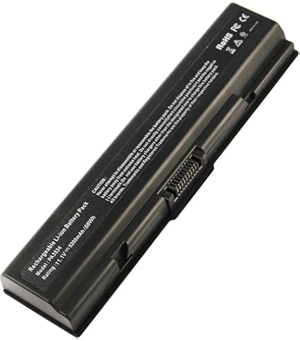 AT Batteria Sostitutiva Per Toshiba – 5200mAh, 10,8V, 6 Celle, Ioni Di Litio, Compatibile Con Serie PA3638U, PA3728U, PA3816U