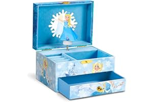 CRAZE Music Box Princess | Musical Box with Spinning Princess, Mirror and Drawer | Musical Jewellery Box for Girls with Classical Melody | Gift for Birthdays and Christmas