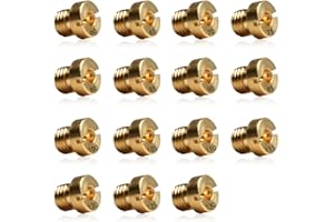 DULUOK 15 Pcs Carburador Boquilla Principal M6 Juego de Boquillas para Carburador, Chorro Principal M6#60-#130 Juego de Boquillas Principales 12 et 17.5mm Repuesto para Carburador Dell‘orto PHBG VHBT Latón