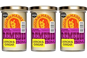 Agua de Madre Fresh Lemon & Ginger Tea Infusion (Pack of 3), Fermented with Immune Boosting properties with Vitamin C & antioxidants