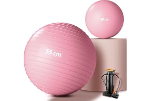 Lureon Gymnastikboll 55/65/75 cm och pilateskula 25 cm set – anti-burst pezciboll graviditet, halkfri sittboll, balanceboll