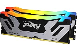 Kingston FURY Renegade DDR5 RGB Argento/Nero XMP 48GB (2x24GB) 8800MT/s CL42 CUDIMM Memoria Gaming per Computer Kit da 2 - KF588CU42RSAK2-48