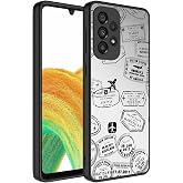 Aksesuarcim Samsung Galaxy A73 ile Uyumlu Kılıf Aynalı Parlak Desenli Fig&uuml;rl&uuml; Kamera Lens Korumalı Kapak Mirror Seyahat