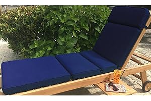 Sustainable Furniture UK Ltd – Premium Luxury Outdoor Blue Sunlounger Cushion | Length 190cm x Width 60cm | Tie back | Zip cover | Showerproof | 230g polyester - ** CUSHION ONLY **
