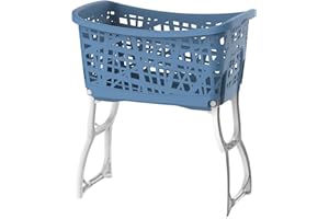 Bama Stand Up Cesta Portabiancheria con Gambe Reclinabili, Colori assortiti