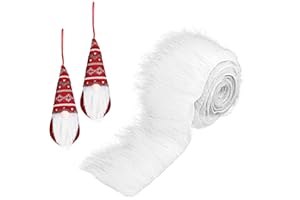 WLLHYF Tessuto in pelliccia sintetica pretagliata, 5 x 150 cm, in peluche pretagliato, morbido e soffice pelliccia per lavori fai da te, costumi cosplay, decorazione barba nana (bianco)