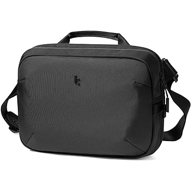 UBAYEE Schoudertas Heren voor iPad Tablet tot 11 Inch (27 cm), RFID- blockerzak,Tabletvak, Waterdichte, Medium (Zwart