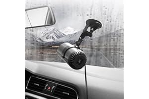 WANYI Portable Car Heater 12v Windshield Car Heater 150W 2 in 1 Heating Cooling Heater Fan Car Defogger Heater Demister with Suction Holder (Black)