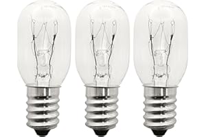 KANTA 15W E14 Fridge Freezer Light Bulb 230V Salt Lamp Pygmy Bulbs SES (Pack of 3) Sewing Machine 2800K Heat Range from -20℃ to 300° Small Edison Screw Warm White